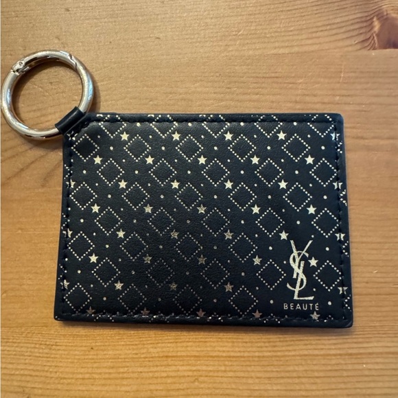 Yves Saint Laurent Accessories - YSL Black Card Holder with Key Ring NWOT